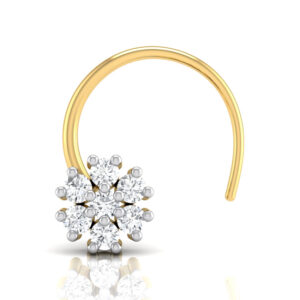 Lotus Diamond Nose Pin